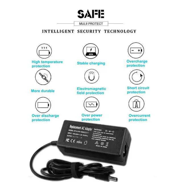 Alt view image 4 of 6 - Charger AC Power Adapter for Dell Inspiron 20-3052 20-3059 22-3263 22-3264 22-3265 24 3452 3455 24-3459 24-3464 W12C W12C003 W15B W17B Optiplex 3020 3040 3046 3050 All-in-One Desktop PC Cord Supply