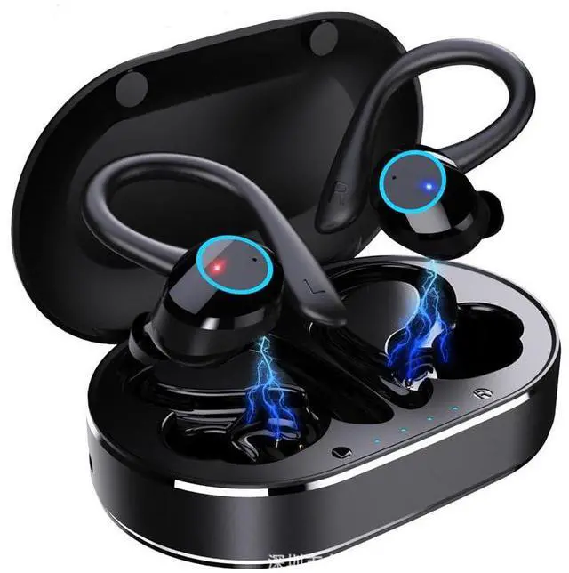 Main image of Earbuds, Q23 PRO Bluetooth 5.4 Sport Earphones with Charging Case, Stereo Noise Cancelling Earhooks Headset Bulit in Mic, for Sports Travel Work Gym(Black)