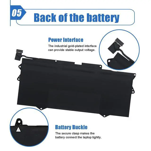 Alt view image 6 of 6 - YM15G Laptop Battery 51Wh Compatible with Dell XPS 13 9315 Series (Not for 9315 2-in-1) 9315-P1708LTW 9315-D1705S 9315-C0NNP 9315-WP01KR 0W6D4H W6D4H 0G9FHC G9FHC 11.55V 4191mAh