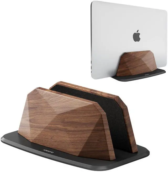 Main image of Vertical Laptop Stand - Walnut Adjustable Laptop Holder,Desktop Dock Compatible with All MacBook, Surface,Chromebook,Dell & More(Walnut)