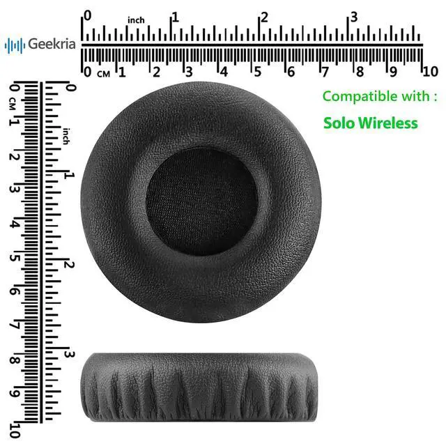 Alt view image 6 of 6 - Replacement Ear Pads Compatible with Beats Solo Wireless (Solo Bluetooth) (810-00012-00) Headphones Only, Ear Cushions with Video Guide (Black)