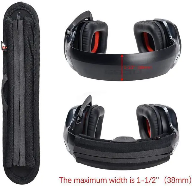 Alt view image 5 of 7 - QC35 Headband Cover for Beats Solo 3, Solo HD, QC25, Soundlink AE II Universal Replacement Head Band Protector with Zipper, Headband Cover Cushion Protector Pad for Headphones (Small, Black)