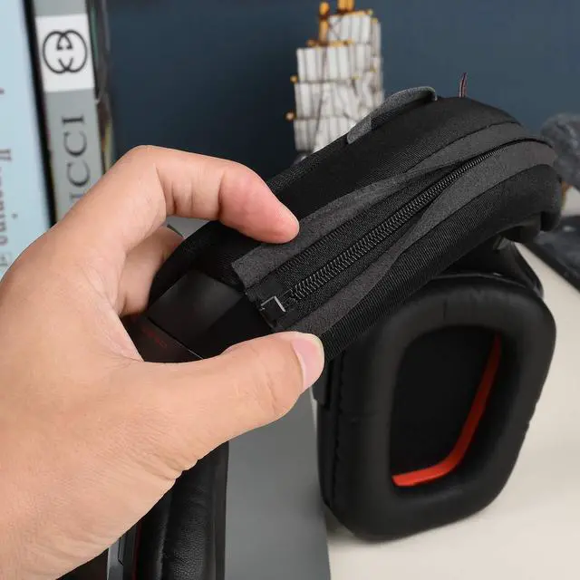 Alt view image 7 of 7 - QC35 Headband Cover for Beats Solo 3, Solo HD, QC25, Soundlink AE II Universal Replacement Head Band Protector with Zipper, Headband Cover Cushion Protector Pad for Headphones (Small, Black)