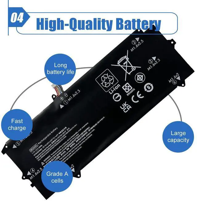 Alt view image 5 of 6 - MG04XL 812205-001 Laptop Battery Replace for Hp Elite X2 1012 G1 V2D16PA V2D62PA V3F62PA V9D46PA Series Notebook MG04 812060-2B1 812060-2C1 HSTNN-DB7F 7.7V 40Wh