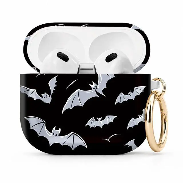 Main image of Compatible with Airpod 4 Case,TPU Cute Pattern Protective, Shockproof Anti Scratch Case with Keychain Ring, Supports Wireless Charging(Bats Flying)