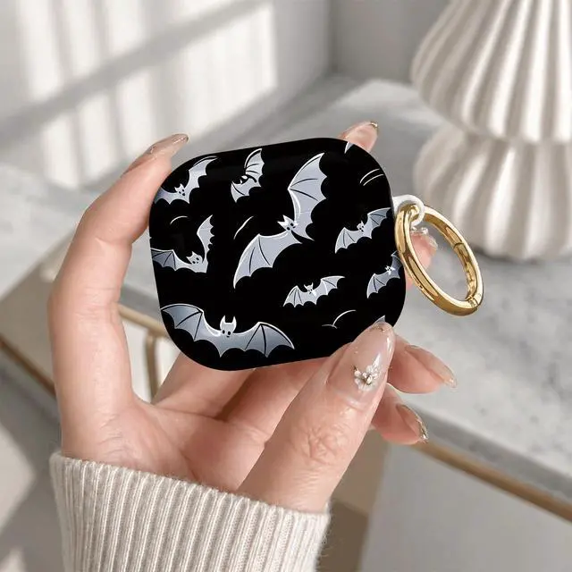 Alt view image 7 of 7 - Compatible with Airpod 4 Case,TPU Cute Pattern Protective, Shockproof Anti Scratch Case with Keychain Ring, Supports Wireless Charging(Bats Flying)