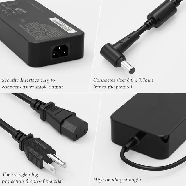 Alt view image 2 of 7 - 280W 20V 14A AC Charger Fit for ASUS ROG Strix, Scar & Zephyrus | Compatible with ASUS ROG Strix G532/G732/G15 G513/G17 G713, SCAR G533/G733, Zephyrus GX551/GX650/GX703 and ADP-280BB