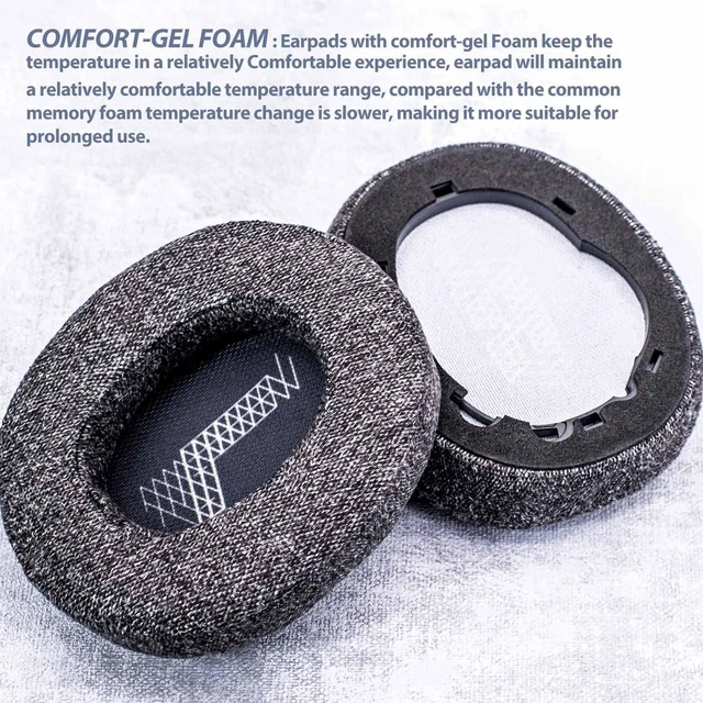 Alt view image 7 of 7 - Live 650 BTNC E65BTNC Ear Pads Compatible with JBL E65 E65BTNC/ Duet NC/Live 650BTNC/ Live 660 BTNC Headphones I Replacement Ear Cushion with Comfortable-Gel Foam (Grey Fabric)