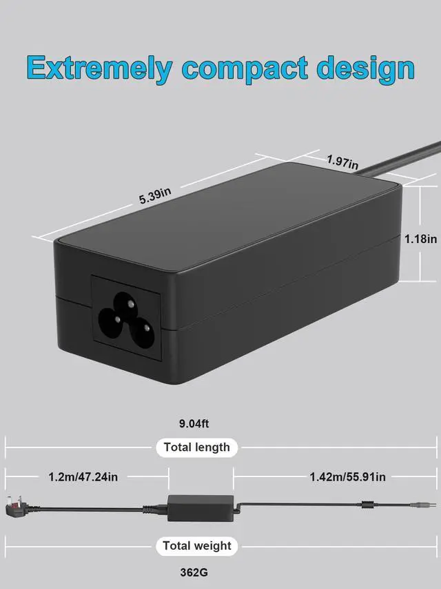Alt view image 5 of 7 - 90W 65W AC Charger for Lenovo ThinkPad T420 T400 T430 T430s T500 T510 T520 T530 T60 T61 X200 X220 X230 X300 E335 E430 E530 L412 L420 L430 L512 R500 S230u More T X S E L Z V Series Laptop