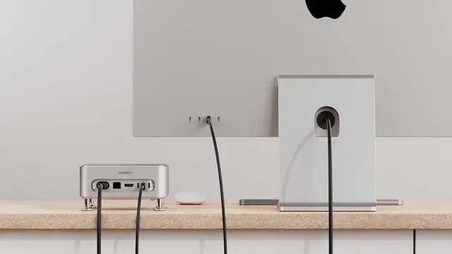 Alt view image 6 of 7 - Sleek Mini-Mate Stand Compatible with Apple M4 Mac mini (JK-M4A15S)