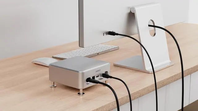 Alt view image 7 of 7 - Sleek Mini-Mate Stand Compatible with Apple M4 Mac mini (JK-M4A15S)