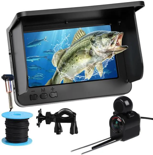 Main image of Underwater Fishing Camera, 4K HD 5 Inch IPS Screen, Portable Fish Finder | 8000mAh Battery, Infrared Night Vision, 220° Wide Angle, IP68 Waterproof, 98ft Cable for Ice Lake Boat Kayak Fishing