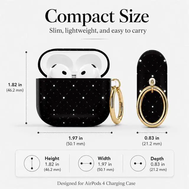 Alt view image 3 of 7 - Compatible with Airpod 4 Case,TPU Cute Pattern Protective, Shockproof Anti Scratch Case with Keychain Ring, Supports Wireless Charging(Diamond Grid with Dots)