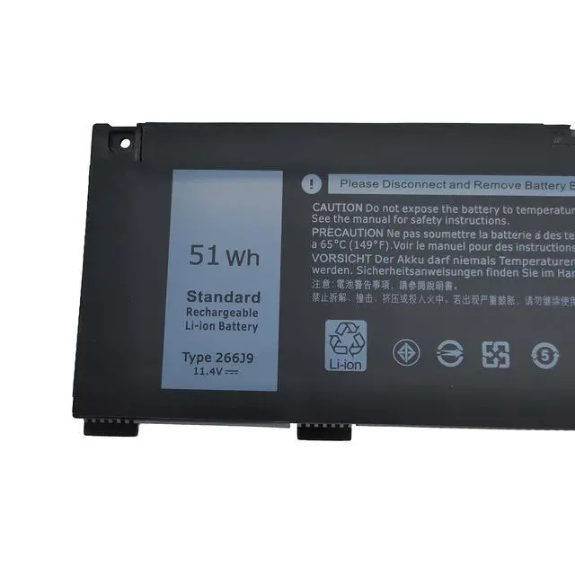 Alt view image 2 of 6 - Fully 266J9 Replacement Laptop Battery Compatible with Dell G3 3590 3500 G5 5500 5505 Inspiron 5490 Series Notebook 0M4GWP M4GWP 0PN1VN PN1VN - 11.4V 51Wh4255mAh