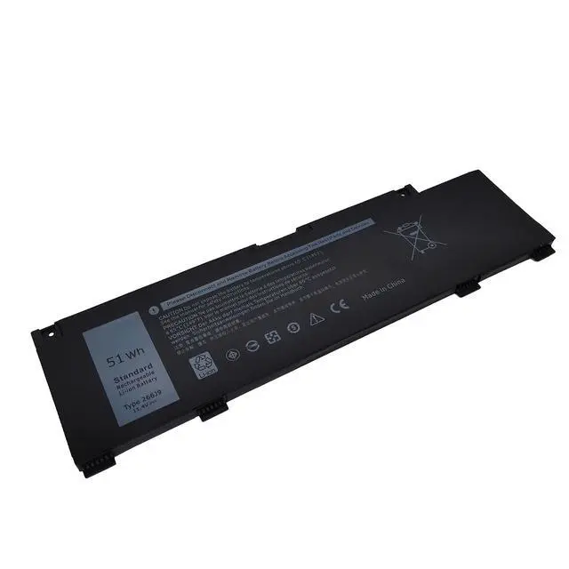 Alt view image 5 of 6 - Fully 266J9 Replacement Laptop Battery Compatible with Dell G3 3590 3500 G5 5500 5505 Inspiron 5490 Series Notebook 0M4GWP M4GWP 0PN1VN PN1VN - 11.4V 51Wh4255mAh