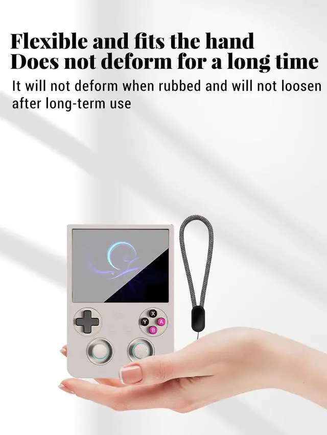 Alt view image 5 of 7 - for ANBERNIC RG 477V Retro Handheld Game Protective case,Soft Silicone Shock-Absorbing Design,Waterproof and Portable,Includes 4 Button caps for rg477v, Grey