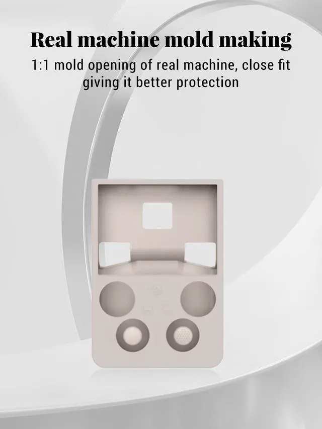 Alt view image 6 of 7 - for ANBERNIC RG 477V Retro Handheld Game Protective case,Soft Silicone Shock-Absorbing Design,Waterproof and Portable,Includes 4 Button caps for rg477v, Grey