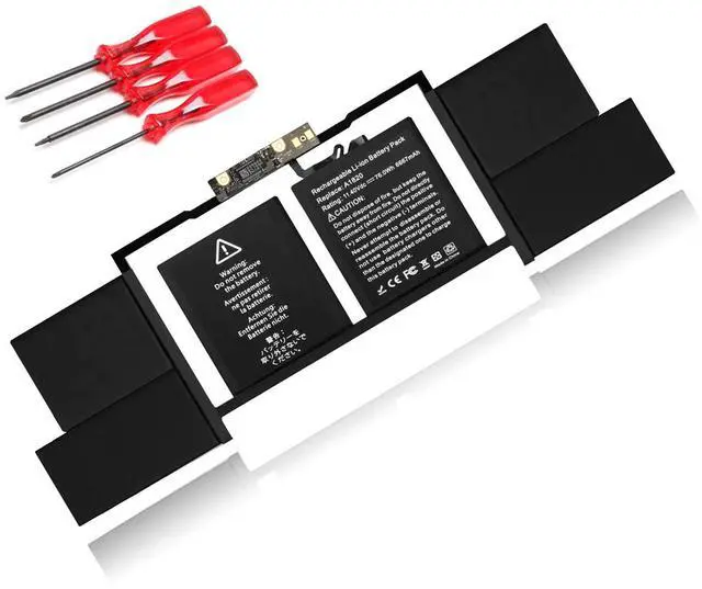 Main image of A1820 Battery Replacement Compatible with Apple MacBook Pro 15-inch A1707 2016 2017 (EMC 3072 3162) 11.4V 76Wh 6600mAh Li-ion