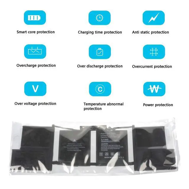 Alt view image 6 of 7 - A1820 Battery Replacement Compatible with Apple MacBook Pro 15-inch A1707 2016 2017 (EMC 3072 3162) 11.4V 76Wh 6600mAh Li-ion