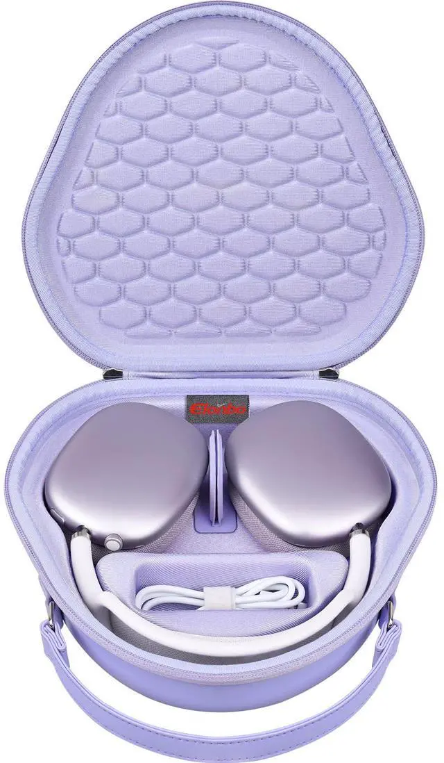 Main image of Smart Case for Apple AirPods Max Wireless Over-Ear Headphones(Supports Sleep Mode), New AirPods Max Headphones Hard Carrying Case,Earphone Travel Protective Holder Storage Bag, Purple