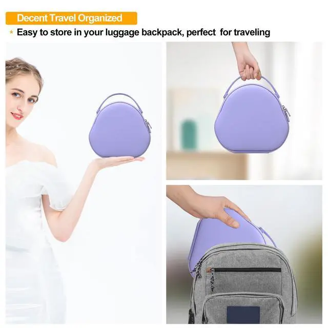 Alt view image 7 of 7 - Smart Case for Apple AirPods Max Wireless Over-Ear Headphones(Supports Sleep Mode), New AirPods Max Headphones Hard Carrying Case,Earphone Travel Protective Holder Storage Bag, Purple