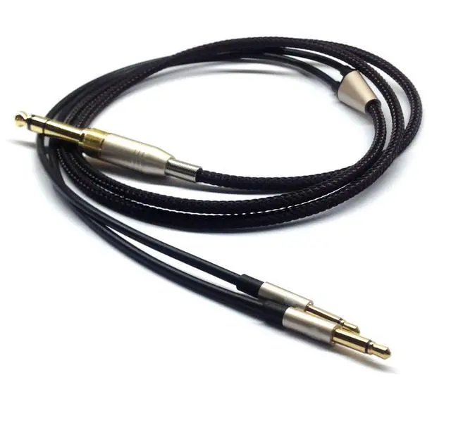Alt view image 3 of 4 - Replacement Audio Upgrade Cable Compatible with Denon AH-D600, AH-D7200, AH-D7100, AH-D9200, AH-D5200, Meze 99 Classics, Focal Elear Headphones Black 2meters/6.6ft