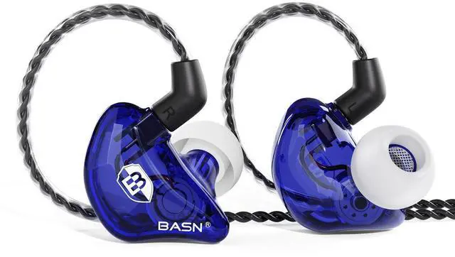 Main image of Bsinger BC100 in Ear Monitor Headphones,Blue | Universal Fit Noise Isolating IEM Earphones for Musicians Singers Studio Audiophiles