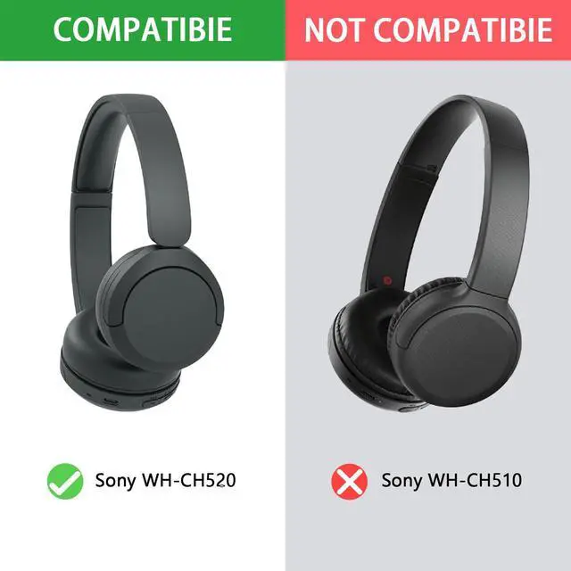 Alt view image 2 of 6 - Kit 2 IN1 Earpads for Sony WH-CH520 Wireless Headphones-Black | Replacement Cushions Kit 2 IN1 Ear Pads + Headband,Replacement Headstrap Pad & Earpads Repair Part