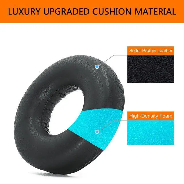 Alt view image 3 of 6 - Kit 2 IN1 Earpads for Sony WH-CH520 Wireless Headphones-Black | Replacement Cushions Kit 2 IN1 Ear Pads + Headband,Replacement Headstrap Pad & Earpads Repair Part
