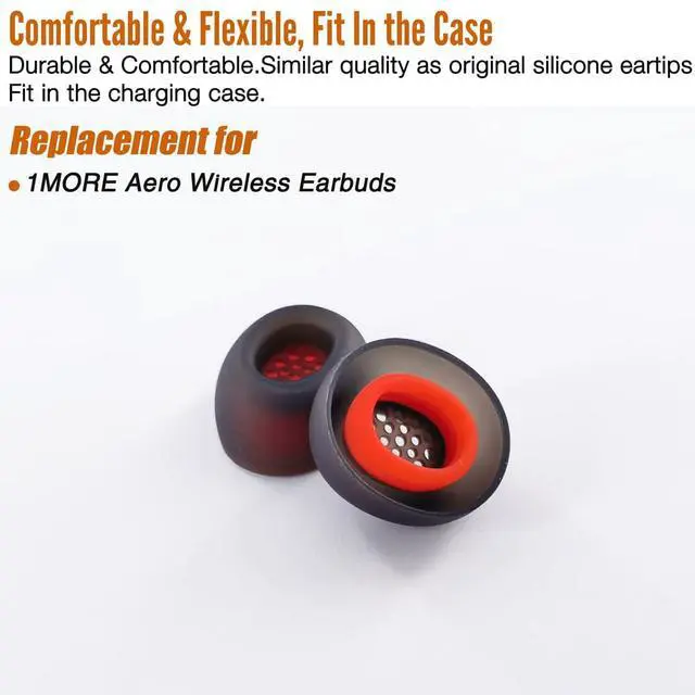 Alt view image 2 of 3 - Eartips Replacement for 1MORE Aero Wireless Earbuds Earpad,4 Pairs