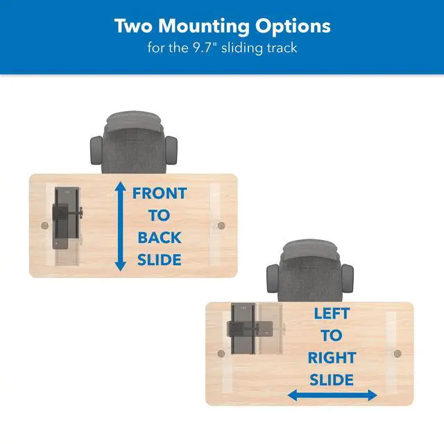 Alt view image 5 of 6 - CPU Under Desk Mount Bracket Rack, Adjustable Computer Tower Desk Mount with Sliding Track, 33 lbs Capacity, Black