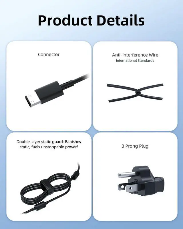 Alt view image 3 of 6 - 330W Laptop Charger Compatible with MSI Raider GE78HX GE67HX GE68HX GE66 GE76 GE77HX Vector GP76 HX GP66 HX GP78HX GP68HX GP77 Titan GT77 CreatorPro Z16P Z16 X17 Z17 Power Cord