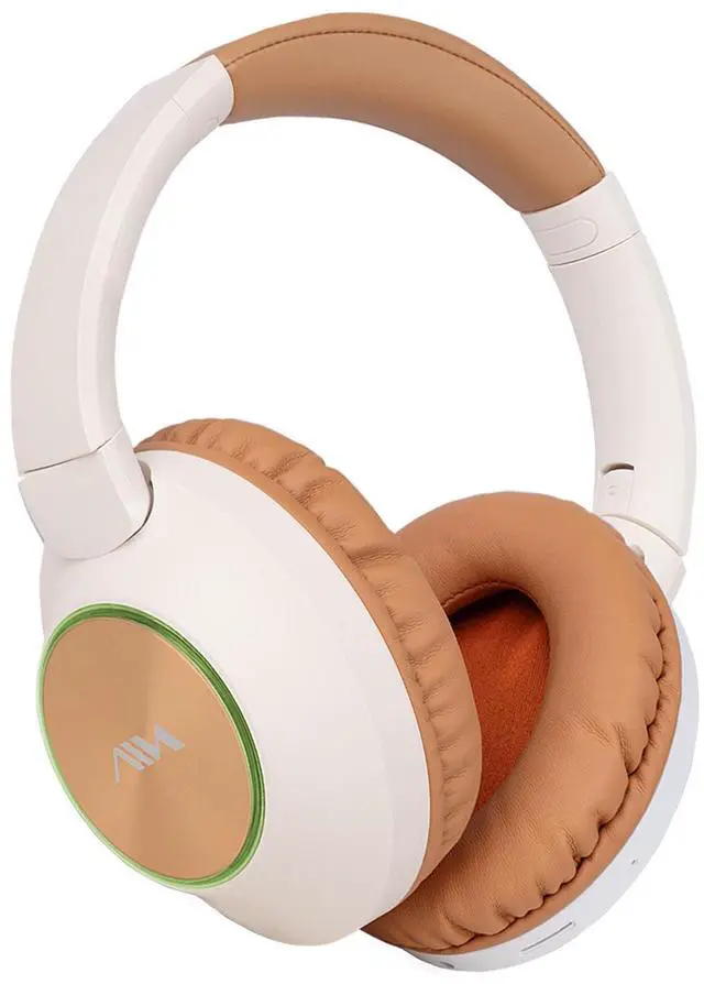 Main image of Over Ear Wireless Bluetooth Headphones, Foldable HiFi Stereo Headphones with 20H Playtime, Bluetooth 5.3, FM/TF, LED Lights for Cellphone Home NX400, Brown