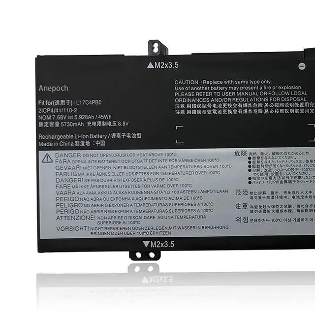 Alt view image 7 of 7 - L17C4PB0 Laptop Battery Replacement for Lenovo Flex 6-14IKB 14ARR IdeaPad 530S-14ARR 530S-14IKB 530S-15IKB Series L17C4PB2 L17M4PB2 5B10Q16066 5B10Q16067 5B10Q22883 7.68V 45Wh 5928mAh