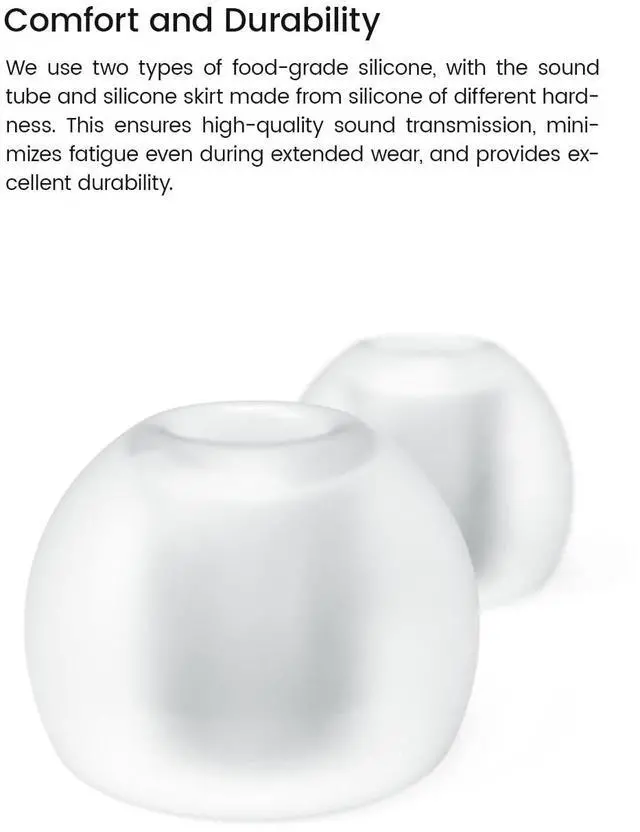 Alt view image 4 of 7 - T-APB Silicone IEM Eartips, Treble & Bass Enhance Earphone Cap (S) | Earphone Replacement Ear Pads with Patented Air Pressure Balance Structure, Comfortable Fit Ear Tips for Most In-Ear Earbuds