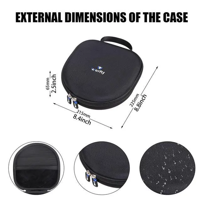 Alt view image 3 of 7 - Headphones Case for JLab JBuds Lux ANC Wireless Headphones - Travel Storage Headphones Case (Graphite Black)