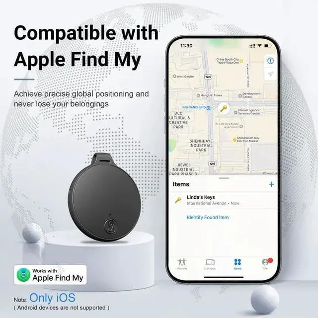 Alt view image 2 of 7 - Bluetooth Tracking Tags (iOS Only) 4 Pack, Compatible with Apple Find My | Smart Bluetooth Tracking Tag, Replaceable Battery, Locator with Sound, Item Finder for Luggage, Wallets, Keys