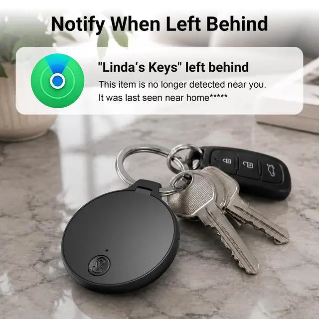 Alt view image 5 of 7 - Bluetooth Tracking Tags (iOS Only) 4 Pack, Compatible with Apple Find My | Smart Bluetooth Tracking Tag, Replaceable Battery, Locator with Sound, Item Finder for Luggage, Wallets, Keys