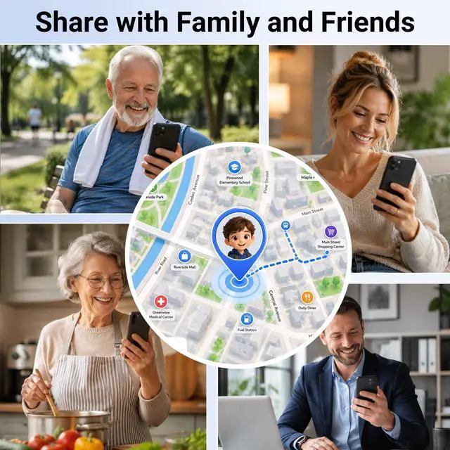 Alt view image 7 of 7 - Bluetooth Tracking Tags (iOS Only) 4 Pack, Compatible with Apple Find My | Smart Bluetooth Tracking Tag, Replaceable Battery, Locator with Sound, Item Finder for Luggage, Wallets, Keys