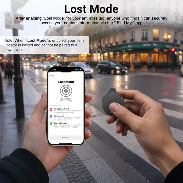 Alt view image 6 of 7 - Bluetooth Tracking Tags (iOS Only) 4 Pack, Compatible with Apple Find My | Smart Bluetooth Tracking Tag, Replaceable Battery, Locator with Sound, Item Finder for Luggage, Wallets, Keys