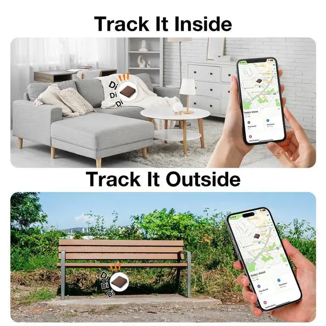 Alt view image 4 of 6 - Air-Tracker Tags for Apple Find My (iOS) & Google Find Hub (Android), Dual-System Bluetooth Tracker Smart Item Finder Device Locator for Key Luggage Wallet Waterproof Gift for Women-White, 2 Pack