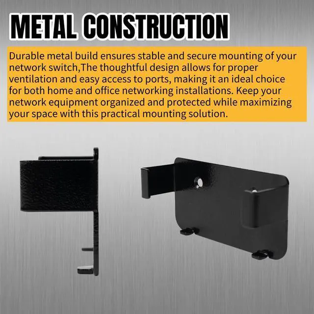 Alt view image 4 of 6 - Metal wall Mount Compatible with TP-Link TL-SG105 Metal Switch Mount - Durable Desktop/Wall Bracket for TL-SG1005P TL-SG105 TL-SG105S-M2 TL-SG105E