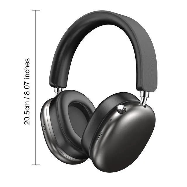Alt view image 4 of 6 - New Over-Ear Wireless Headphones with Microphone, HiFi Clear Call, USB-C Charging, Comfortable Fit with Head. Compatible with Mobile Phones, Computers, MP3. Bluetooth Headphones (Black)