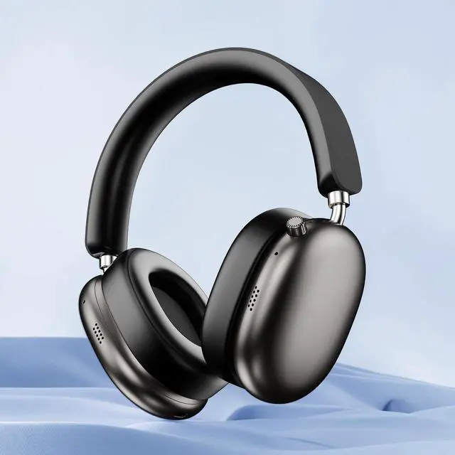 Alt view image 6 of 6 - New Over-Ear Wireless Headphones with Microphone, HiFi Clear Call, USB-C Charging, Comfortable Fit with Head. Compatible with Mobile Phones, Computers, MP3. Bluetooth Headphones (Black)
