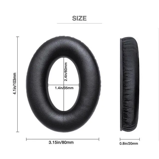 Alt view image 5 of 6 - Replacement Ear Pads Compatible with Bose A20, A30, A10 Aviation Headset, Noise Cancelling Memory Foam Ear Cushions
