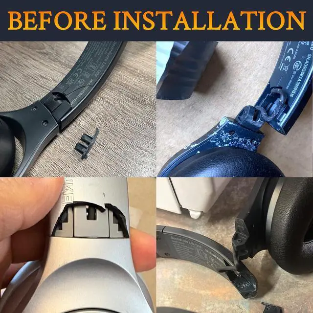 Alt view image 3 of 5 - Headband Side Cover Slider Outer & Inner for Anker Soundcore Life 2 (Not fit Life 2 Neo)/Q20/Q20+/Q20I/Q20BT Headphones, Replacement Head Band Repair Part Accessories Kit - Navy Blue