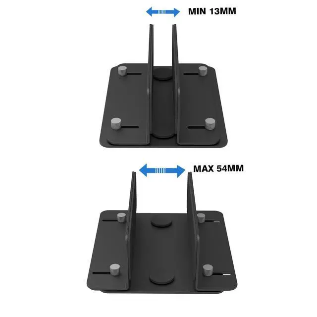 Alt view image 5 of 6 - Adjustable Desktop Stand for Laptop, Mac mini,Router,13-54mm Width | All Metal,Compatible with Router, Switch, Mini PC,Macbook, Keyboard, Space-Saving, Sturdy & Scratch-Proof