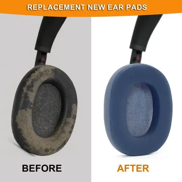 Alt view image 4 of 6 - Cooling-Gel Earpads for Sony WH-1000XM6 Headphone (Midnight Blue) | Cooling-Gel Replacement Ear Cushions for WH-1000XM6,Ear Pads Cushions with Ice Silk Fabric