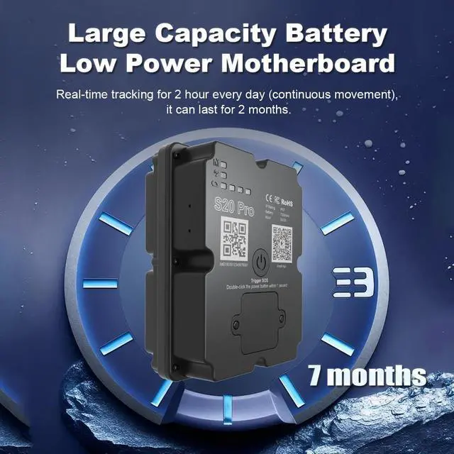 Alt view image 2 of 7 - 4G GPS Tracker for Vehicles Long Battery Life up to 7 Month, Geo-Fence Unlimited Distance, Real Time Tracking, Car Tracker Device Hidden Tracking Devices,Free Trial,Subscription Needed