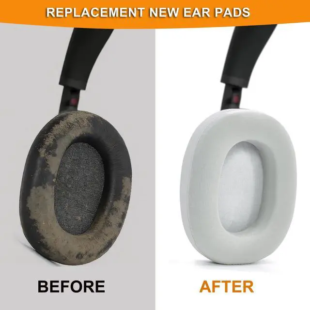 Alt view image 4 of 6 - Cooling-Gel Earpads for Sony WH-1000XM6 Headphone (Platinum Silver) | Cooling-Gel Replacement Ear Cushions for WH-1000XM6,Ear Pads Cushions with Ice Silk Fabric